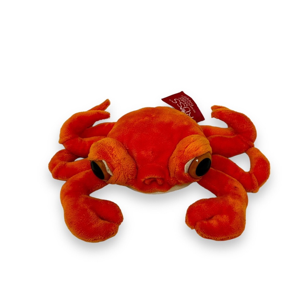 Russ Berrie Claws Clawed Orange Crab 8" Plush Stuffed Animal Big Plastic Eyes